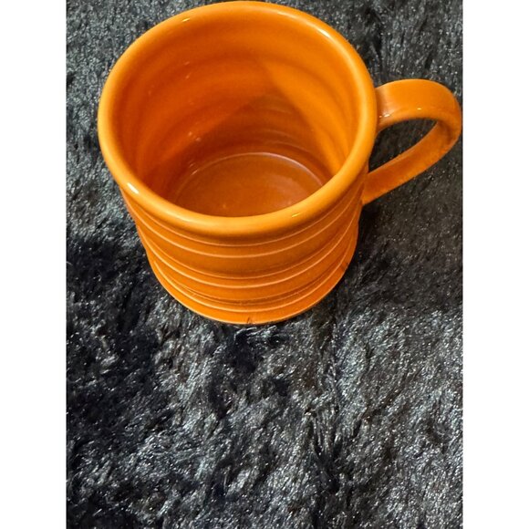 Vintage Starbucks Ribbed Orange Ceramic Mug 2005 - Picture 4 of 5